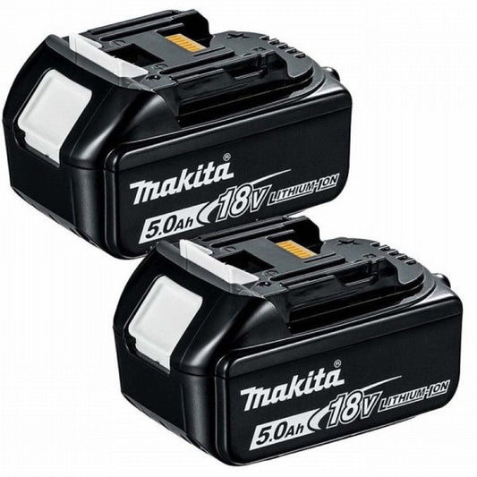 Makita 2BL1850 18 V 5.0 A Li-Ion LXT Battery - Black (Pack of 2)