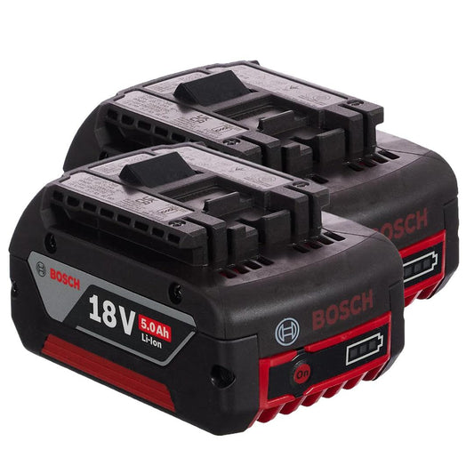 Bosch Professional Twin Pack: 18V 5.0Ah Li-Ion Batteries